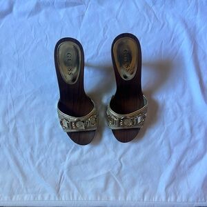 Wooden Guess Heels size 7.5!!